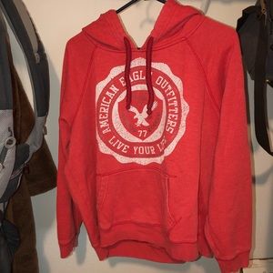 Red American Eagle Hooded Sweatshirt